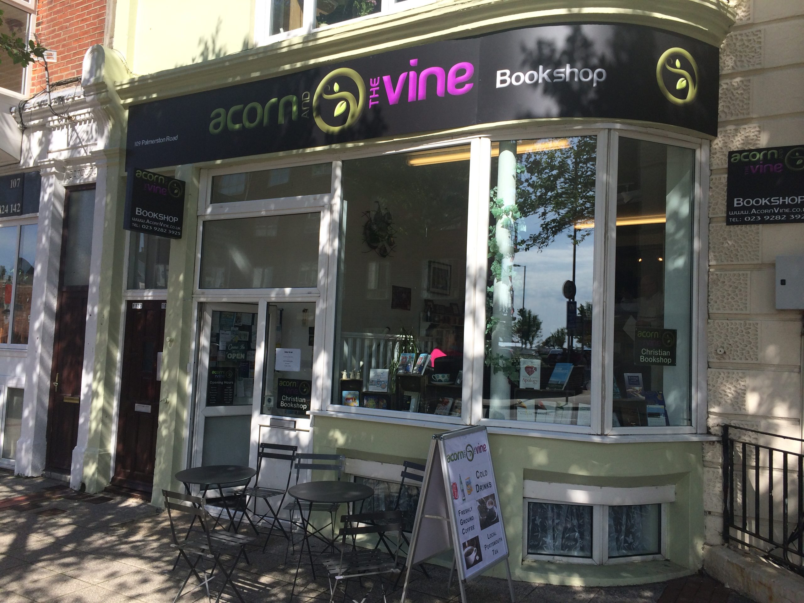 The Acorn and the Vine Christian bookshop in Palmerston Road, Southsea